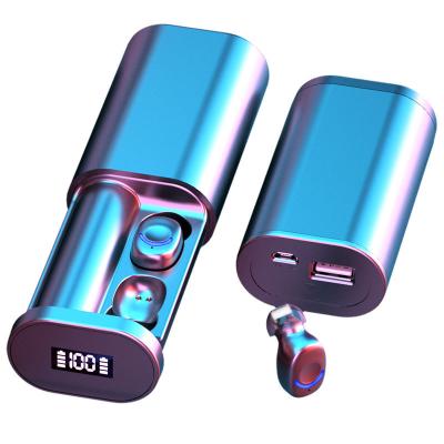 China Earphone 2022 New TWS (True Wireless Stereo) BT5.2 Led Light Available 2200mah Power Bank Tws Wireless Earbud for sale