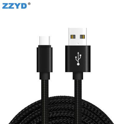 China 3ft Cell Phone Nylon Braided Micro Usb Type-c Cable 2A Data For Samsung Mobile Phone Charger for sale