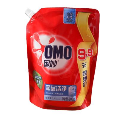 China Moisture Proof Pouch Holder Plastic Packaging Spout Liquid Detergent Pouch/Liquid Soap Standup Bags for sale