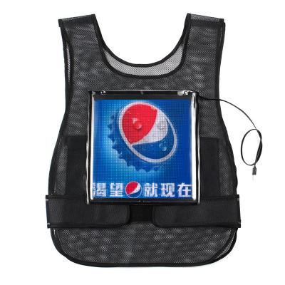 China Amzaon Sale Water Proof Led Light Up Bike Reflective Vest Led Advertising Vest Running Vest Instant Light Cycling Safety for sale