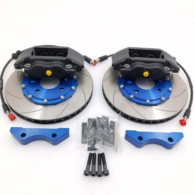 China Aluminum Auto Brake System Racing Big 7600 Caliber 4 Piston Brake Kit With Drilled Disc For Honda Accord for sale