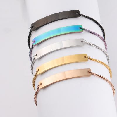 China BOHEMIA Best Selling Custom Personalized 316L Stainless Steel Rose Gold Plated Adjustable Bracelet for sale