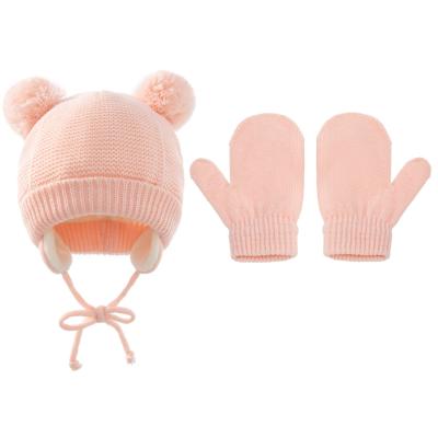 China JOINT Hot Sale Children Knitted Thick Warm Wholesale Cute Children Beanie Winter Logo for sale