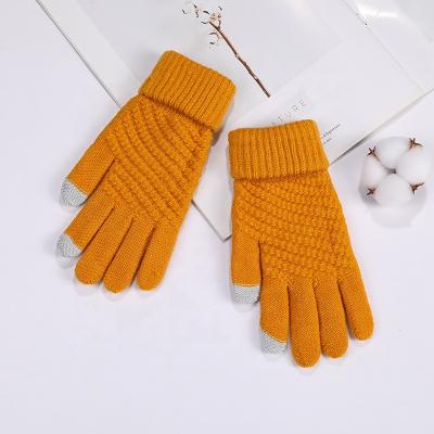 China Simple Wholesale Custom Women Men Warm Touch Screen Winter Gloves for sale