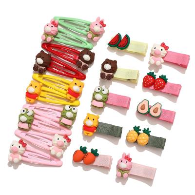 China European and American style one or two pcs per set hair ties and hairpins kids hair accessories rubber elastic set for sale