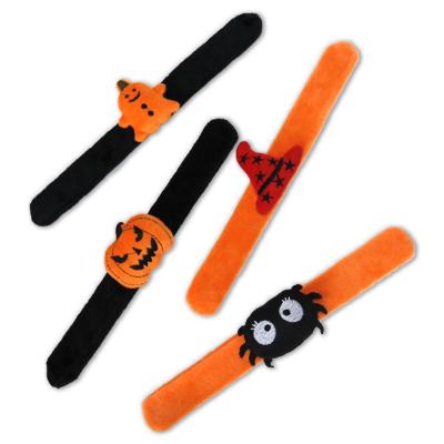 China Cute Holiday Pumpkin Ghost Bracelet For Kids Gift Halloween Slap Bracelet Halloween Party Supplies for sale