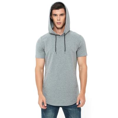 China Anti-wrinkle QC - 07 Ready To Ship Good Quality Amazon Customized White Sports Short Sleeve Summer Hoodies For Men for sale