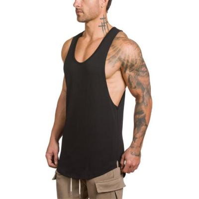 China MOQ Gym White Tank Tops Men Solid Colors V-Neck Black Comfy QUICK DRY Knitted Bottoms Ribbed Mens Tank Tops for sale