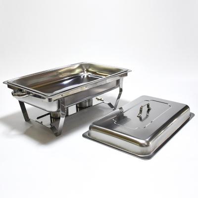 China Stainless Steel Efficient Hot Sale Economy Chafing Dish Buffet Food Warmer Set Cheap Foldable Restaurant for sale