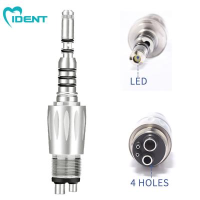 China Quick connector A quality YN-KQDental identification kavotype LED light 4 holes self-generator luminous high speed handpiece accessories for sale