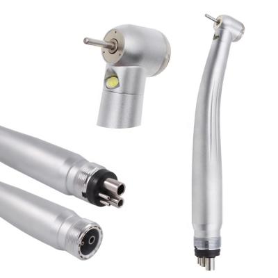 China Cheap and High Quality Metal Push Button High Speed ​​Turbine Handpiece with LED Light 3 Water Jet for sale