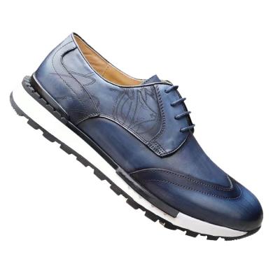 China Wholesale-Lace-up All-match Derby Shoes Fashion British Style Cowhide Leather Hot New Fashion Trend Men's Casual Shoes for sale