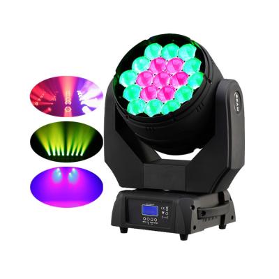 China Wonderful 4IN1 RGBW 19X15w stage disco light wash effect zoom range led head moving light+3 zones control+beam+ for spotlights for sale