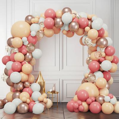 China Wholesale 120Pcs Latex Blush Balloons Garland Arch Kit for Bachelorette Party Wedding Bridal Party Supplies for sale