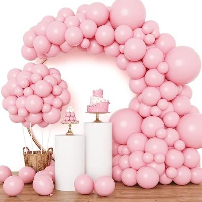 China Birthday Wedding Party Decoration 129pcs Pink Balloons Latex Balloons Different Sizes 18 12 10 5 Inch Party Balloon Kits For Birthday Wedding Decoration for sale