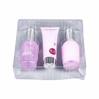 China Other Clear PVC Pet Plastic Cosmetic Packaging Tray For Skin Care Set Blister Tray for sale