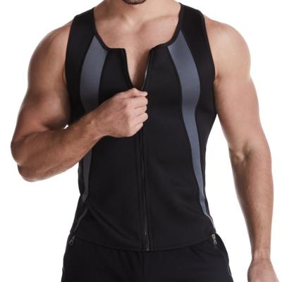 China 2022 Hot Selling Fast Shipping Men's Workout QUICK DRY Slimming Top Shaper Sauna Slimming Vest for sale