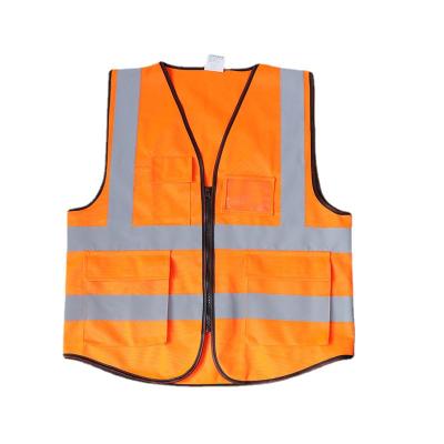 Китай Safety vest Class 2 High Visibility Zipper Front Safety Vest With Reflective Strips продается