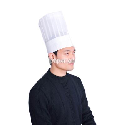 China White Nonwoven Tall Chef Hat With Customized Size According To Clients Requirements for sale