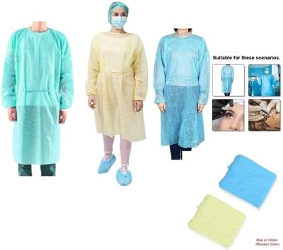 China Disposable Pp Lab Coat For Hospital Packed In 10 Pcs/Polybag, 10 Bags/Carton en venta