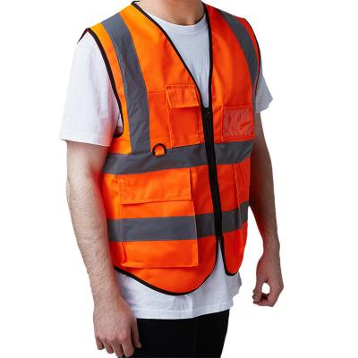 China Wholesale Price Yellow Pink Red Manufacturer Logo Safety Construction Road Clothing Polyester Custom Reflective Vest for sale