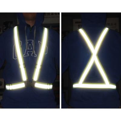 China Wholesale High Visibility Safety reflective belt Fluorescent Yellow Cheap Reflective Vest Running Vest for sale