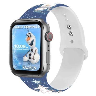 China iwatch Rubber Strap 40mm Name Sport Silicone Silicon 38mm 44mm Christmas Rubber For Apple Watch 42mm Men Band for sale