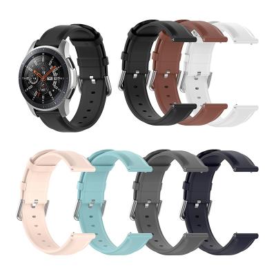 China 20mm 22mm Leather Watch Band 22mm Series Tailed Strap For Samsung Galaxy Watch 46mm Gear S3 Active Leather Watch Band 20mm for sale