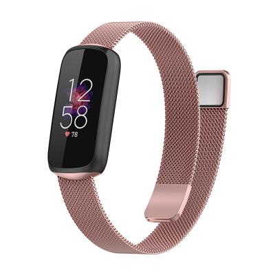 China Slim Design Strap Loop Stainless Steel Milanese Watch Bands For Fitbit Watch Band Metal Strap Luxe Watchband for sale