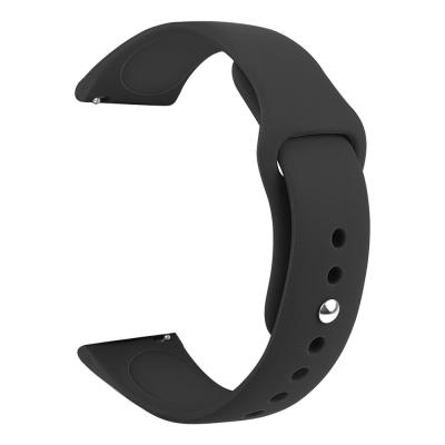 China Single Reversa Buckle Watch Band Strap For Fitbit Versa 2 Black Watch Bands Accessories Soft Silicone Rubber Bands 23mm for sale