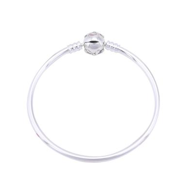 China New Style Lead Free Custom Elegant White Gold Bangle Plated Arc Bangle for sale