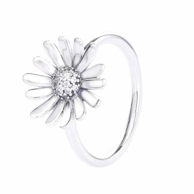 China Lead Free Hot Products 20 Fashion Custom To Pave Daisy Flower Statement Ring for sale