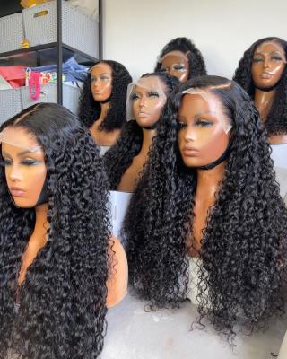 China Brazilian Full Lace Wigs 360 Body Wave Human Hair Front Wig For Black Women Water Untreated Curly Wave Wig Cuticle Aligned Hair Extensions for sale