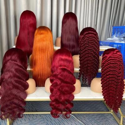 China Body Wave Hair Wigs For Women Colored 360 Colored Glueless Transparent Full Lace Wigs Hd Brazilian Raw Front Wig Cuticle Aligned Hair for sale