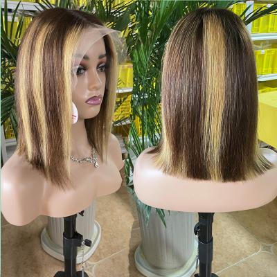 China Cheap Bob Wig Lace Hair Wigs Raw Virgin Transparent Hd Body Wave 100% Bob Wig Human Hair Lace Short Front Cuticle Aligned Hair for sale