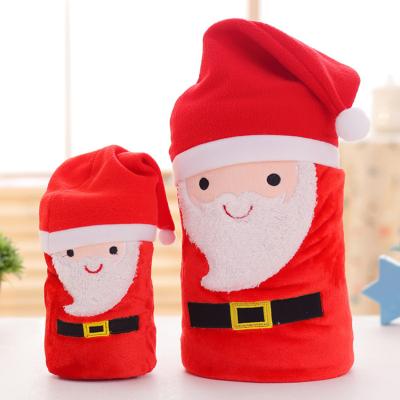 China PORTABLE Gifts Style Custom Printed Double Coral Plush Fleece Plaid Kids Baby Christmas Blanket for sale