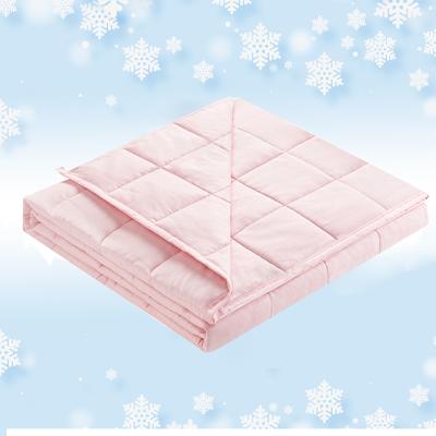 China Anti-Static Cool Custom Worry Bed Spray Color Bamboo Cooling Summer Sleep Weighted Blanket For Adult And Kids for sale