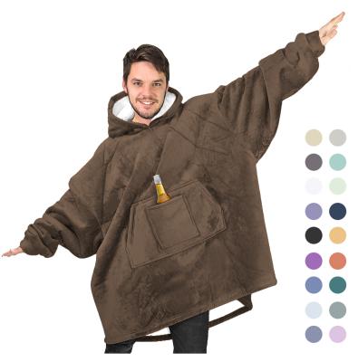 China Anti-Static Comfortable Giant Sherpa TV Long Oversized Warm Covering Hoodie for sale