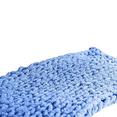 China Chunky Knit Blanket Handmade Chunky Weighted by 2020 Anti-Static Chunky Knit Throw Blanket Blue for sale