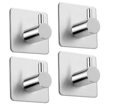 China Sustainable Supply Coat Hook Square Plastic Sticky Wall Hanger Hooks for sale