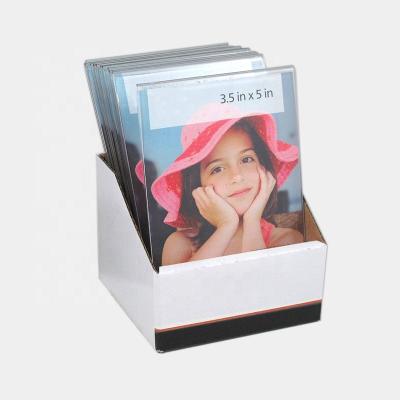 China Acrylic Amazon top seller Plastic Slanted Sign Holder Table Menu Acrylic Display Racks Photo Frames for sale