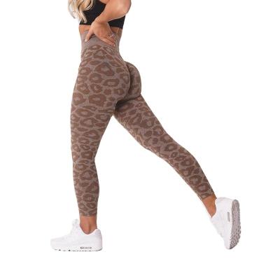 China Wholesale High Waisted Brazilian Seamless Women's Fitness Sports Athleisure Logo Yoga Panties Custom Made Antibacterial Leopard for sale