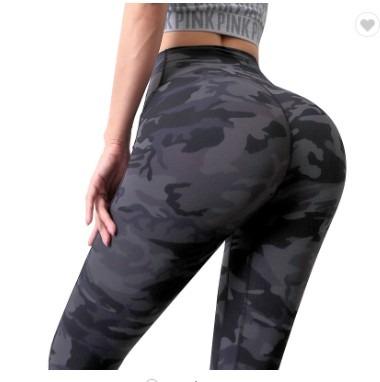 China Antibacterial High Quality Nylon Spandex Pro Plus High Waist Gym Workout Women Sports Camouflage Gaiters for sale