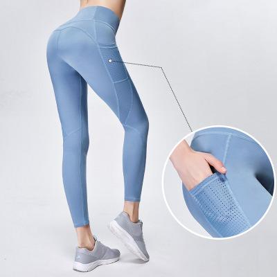 China High Quality Antibacterial Compression Fitness Hip Lift Workout Women Yoga Gym Leggings Custom Made With Pockets for sale