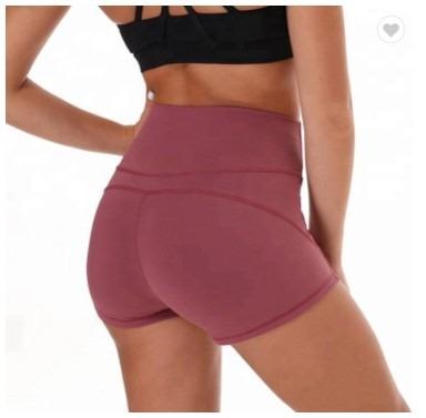 China Antibacterial High Waist Antibacterial Alphalete Compression Women Running Biker Shorts Women Fitness Shorts for sale