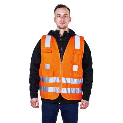 China R130 High Visible Reflector Zipper Closure Safety HIVI Warning Safety Reflective Vest for sale