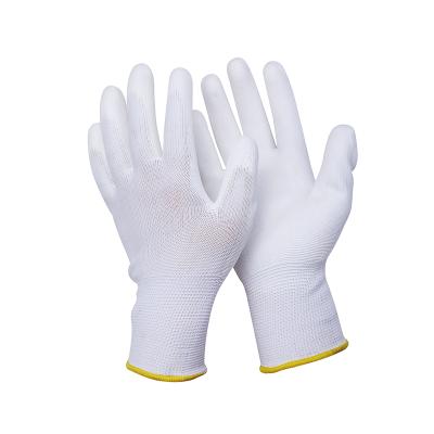 China Electrical PU132 CE Certified 13 Gauge Antistatic Polyester Knitted Safety Working Gloves For Construction for sale