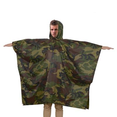 China Bachelor's Rainwear R018-C 100% Camouflage Waterproof Rubberized Rainwear With Hood for sale