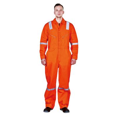 China WC033-R cotton reflective workwear suits unisex uniforms workshop clothing global workwear sets OEM with reflective tape for sale