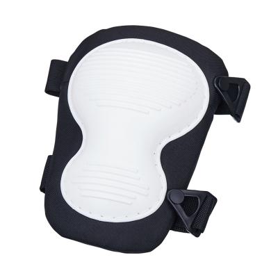 China KN023 Heavy Duty Adjustable PVC Shell EVA Padded White Rolling Knee Pads for sale